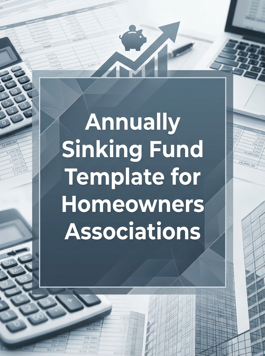 Annually Sinking Fund Excel Template for Homeowners Associations
