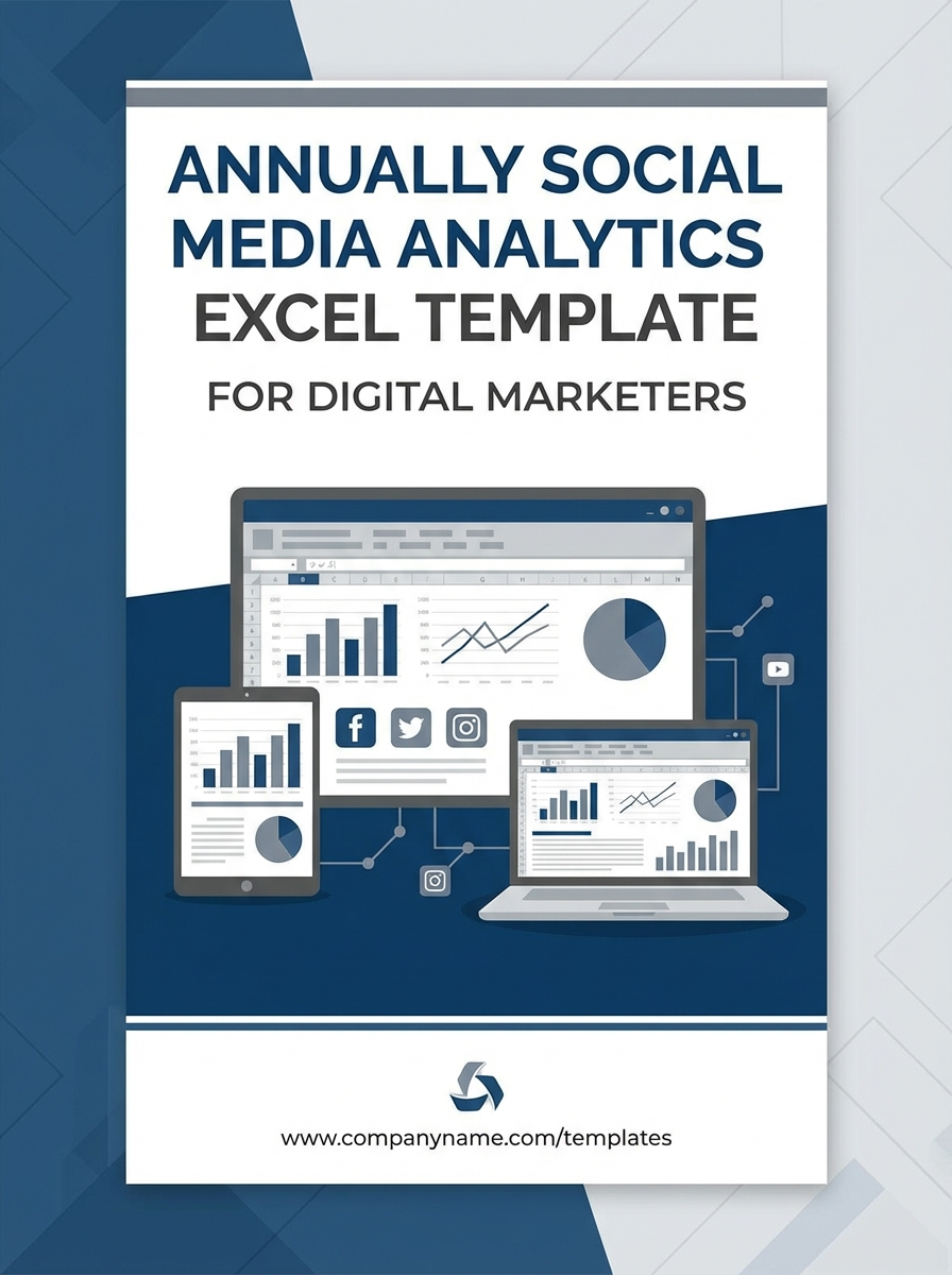 Annually Social Media Analytics Excel Template for Digital Marketers