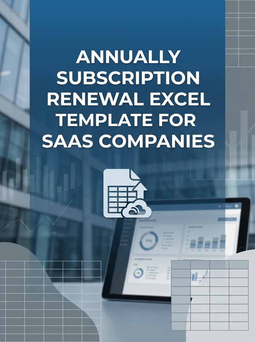 Annually Subscription Renewal Excel Template for SaaS Companies