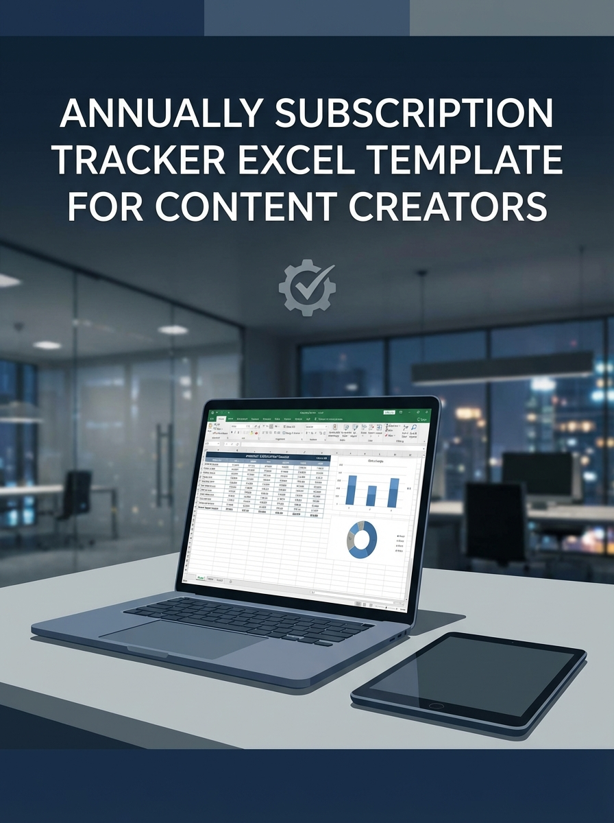 Annually Subscription Tracker Excel Template for Content Creators
