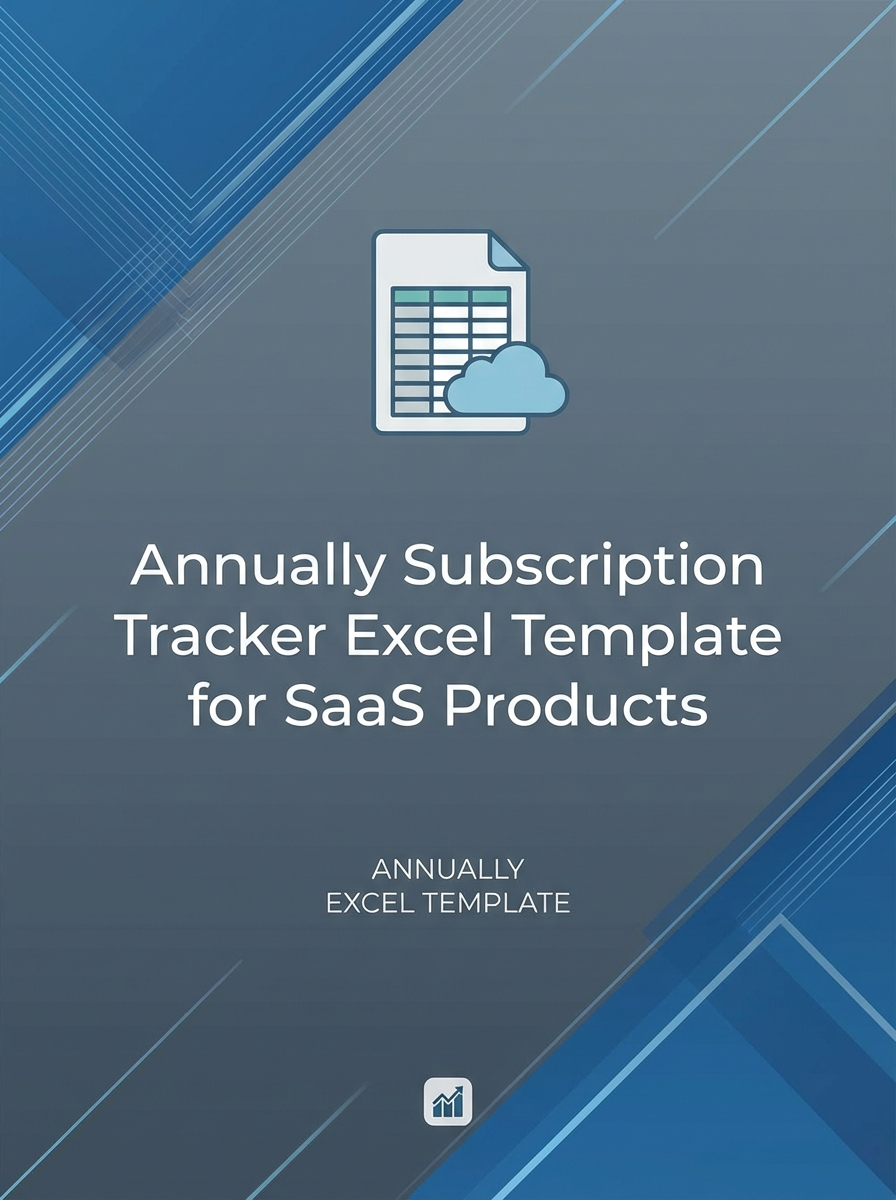 Annually Subscription Tracker Excel Template for SaaS Products