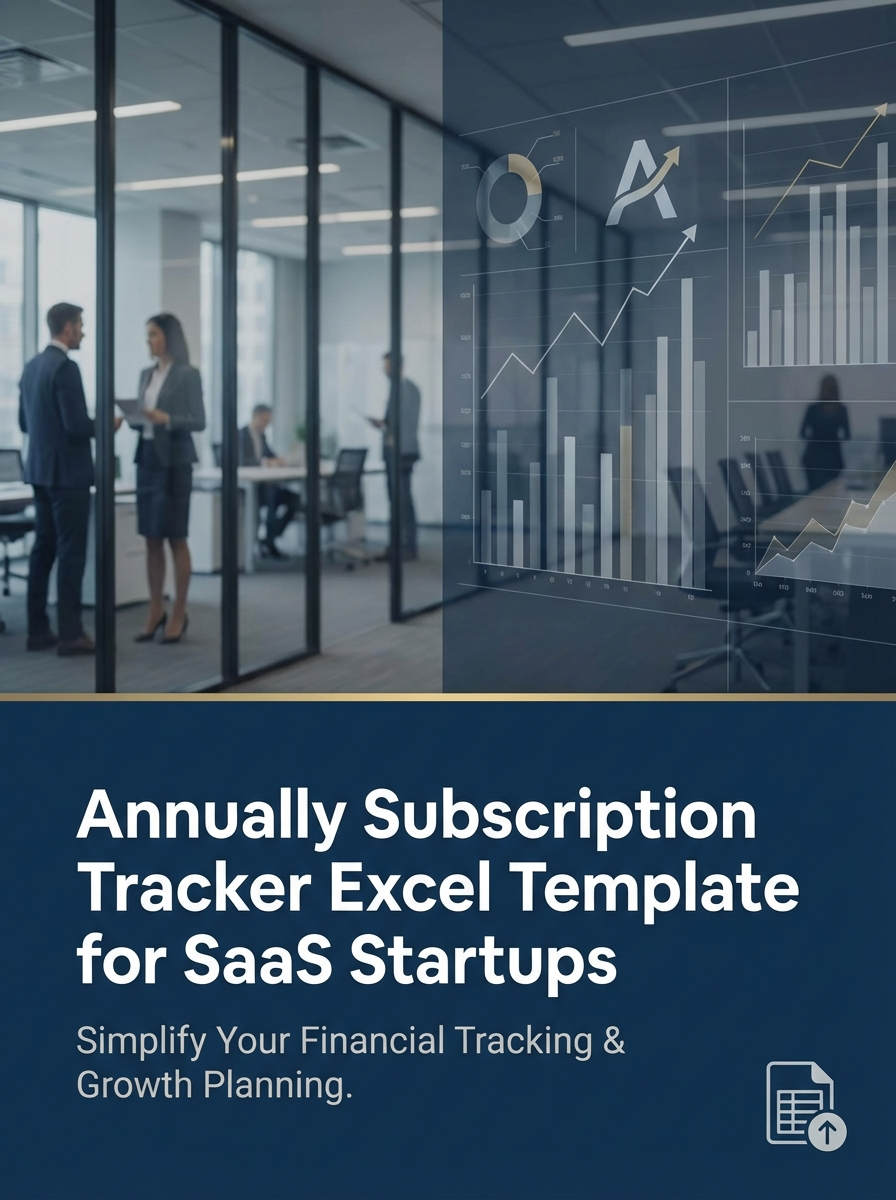 Annually Subscription Tracker Excel Template for SaaS Startups