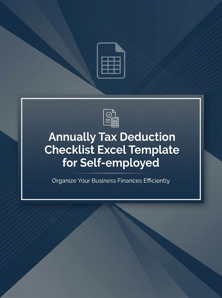 Annually Tax Deduction Checklist Excel Template for Self-employed