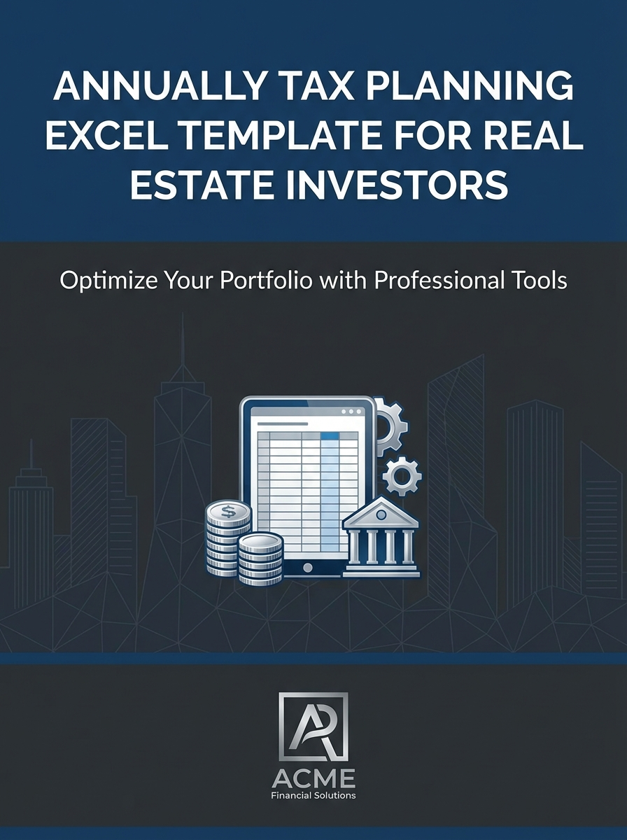 Annually Tax Planning Excel Template for Real Estate Investors