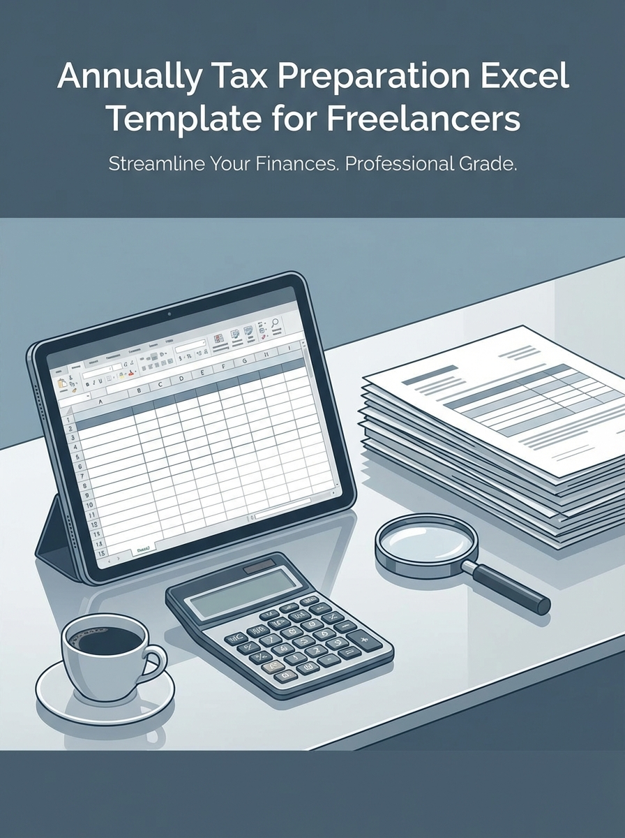 Annually Tax Preparation Excel Template for Freelancers