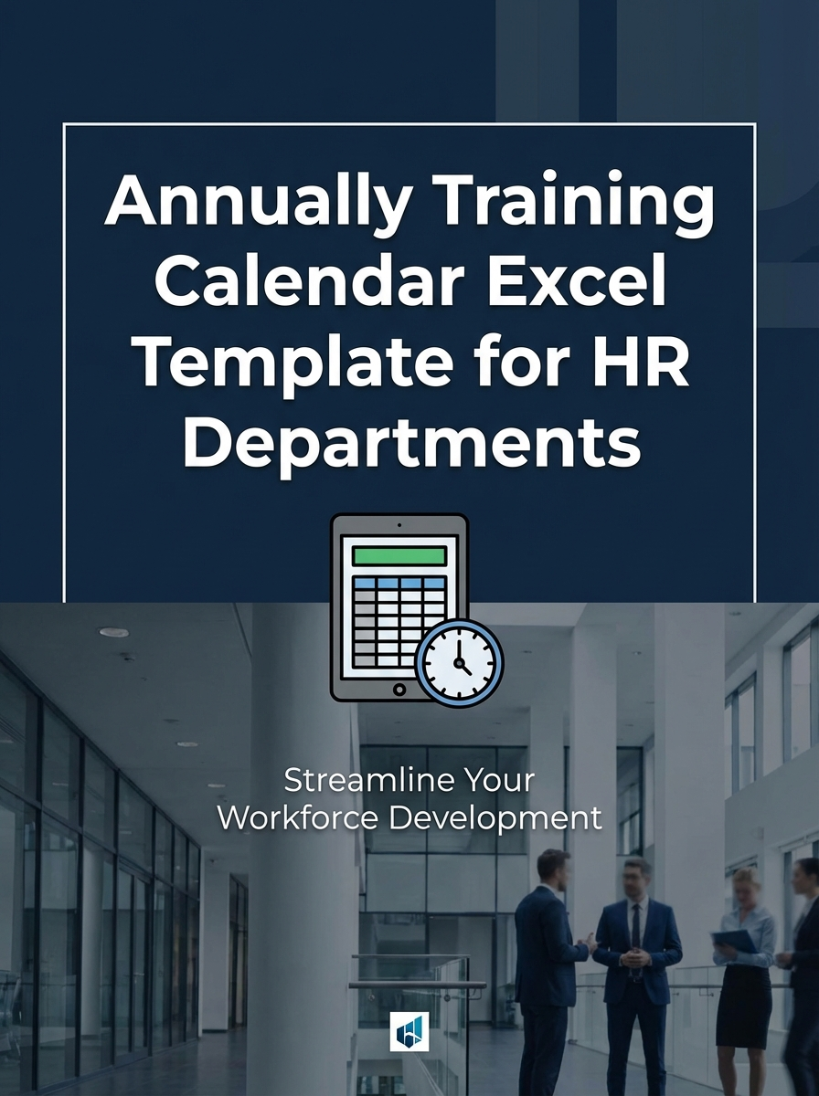Annually Training Calendar Excel Template for HR Departments