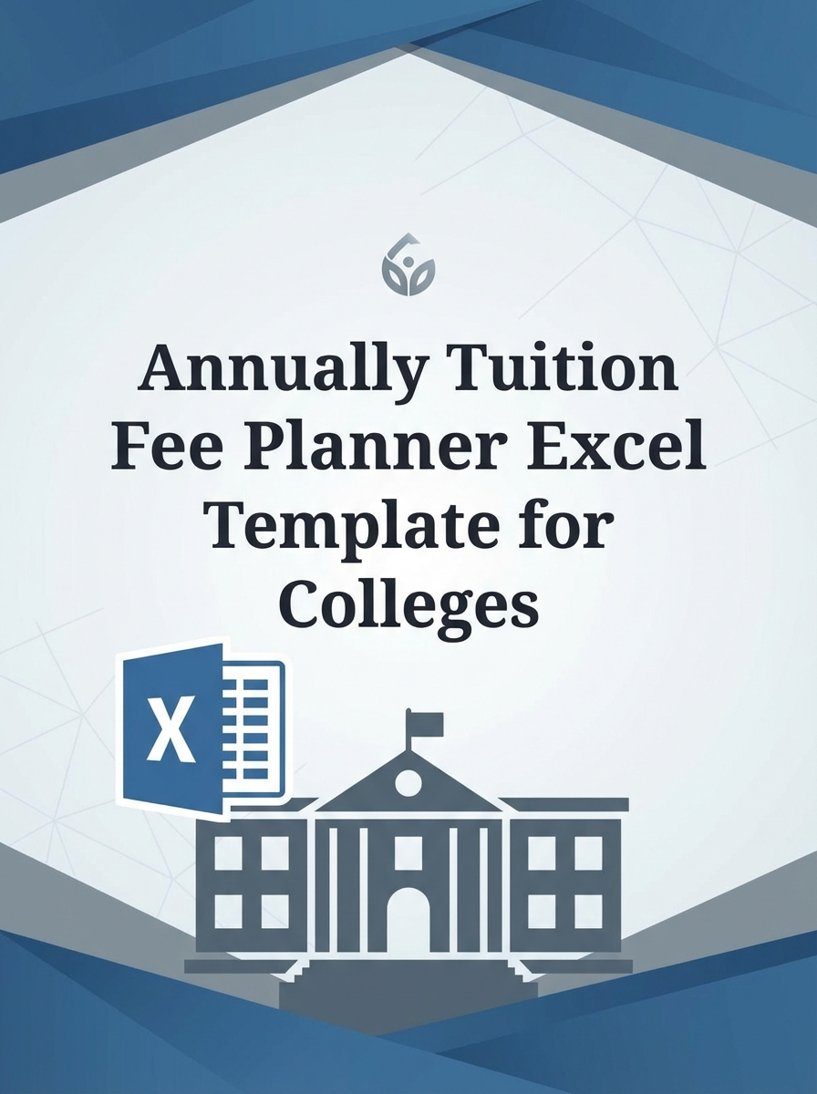Annually Tuition Fee Planner Excel Template for Colleges