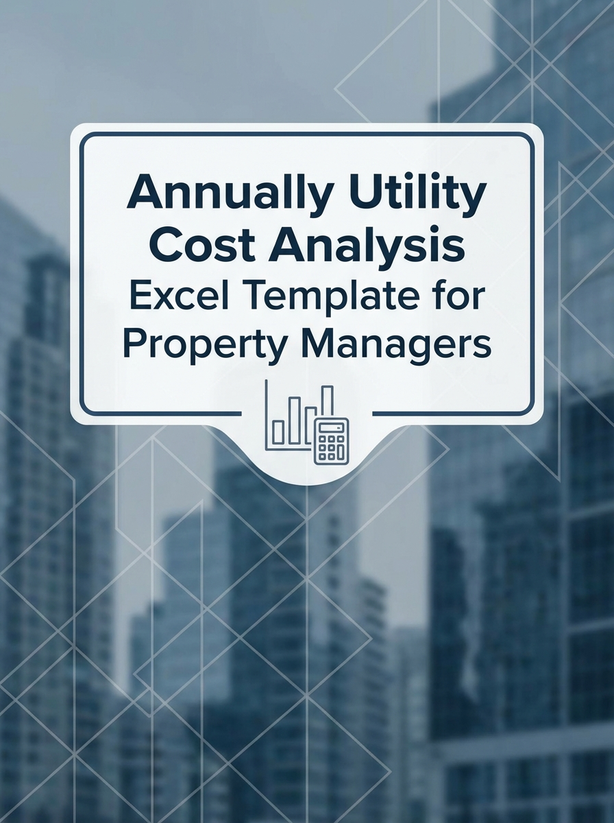 Annually Utility Cost Analysis Excel Template for Property Managers