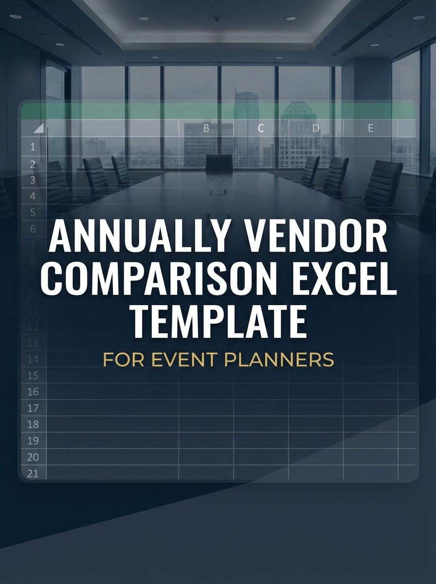 Annually Vendor Comparison Excel Template for Event Planners