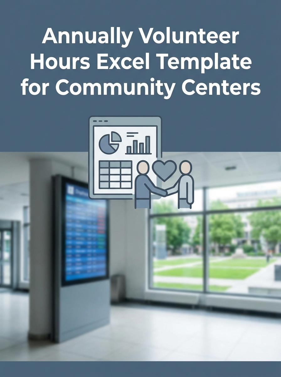 Annually Volunteer Hours Excel Template for Community Centers