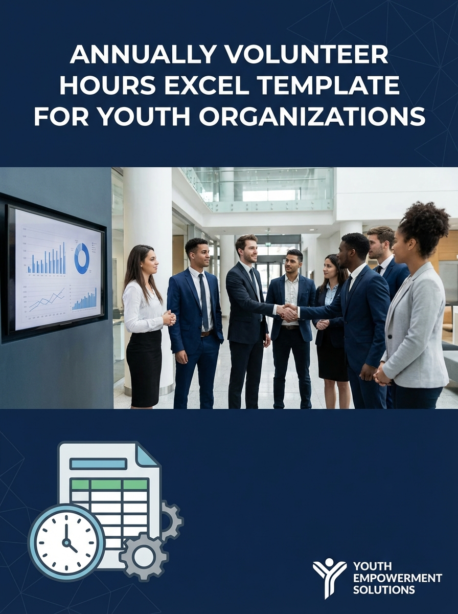 Annually Volunteer Hours Excel Template for Youth Organizations
