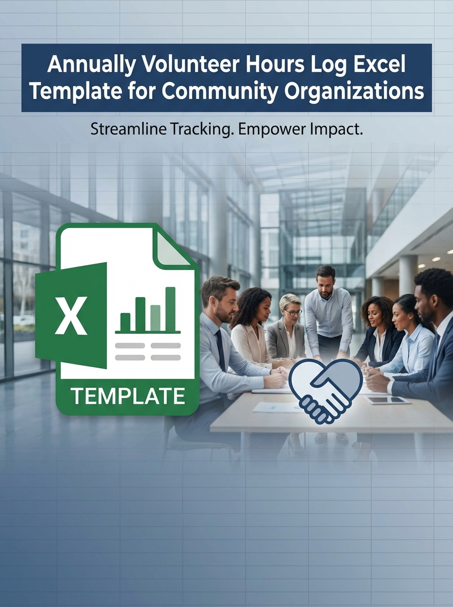 Annually Volunteer Hours Log Excel Template for Community Organizations