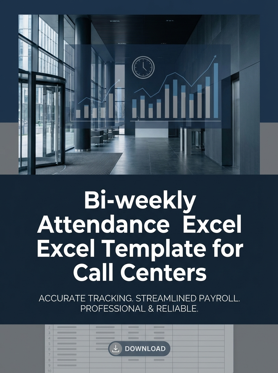 Bi-weekly Attendance Excel Template for Call Centers
