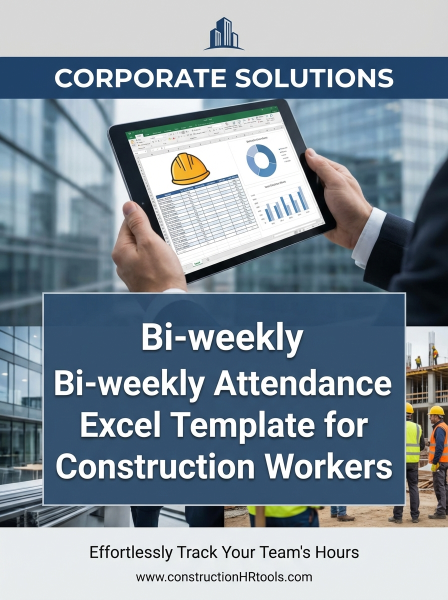 Bi-weekly Attendance Excel Template for Construction Workers