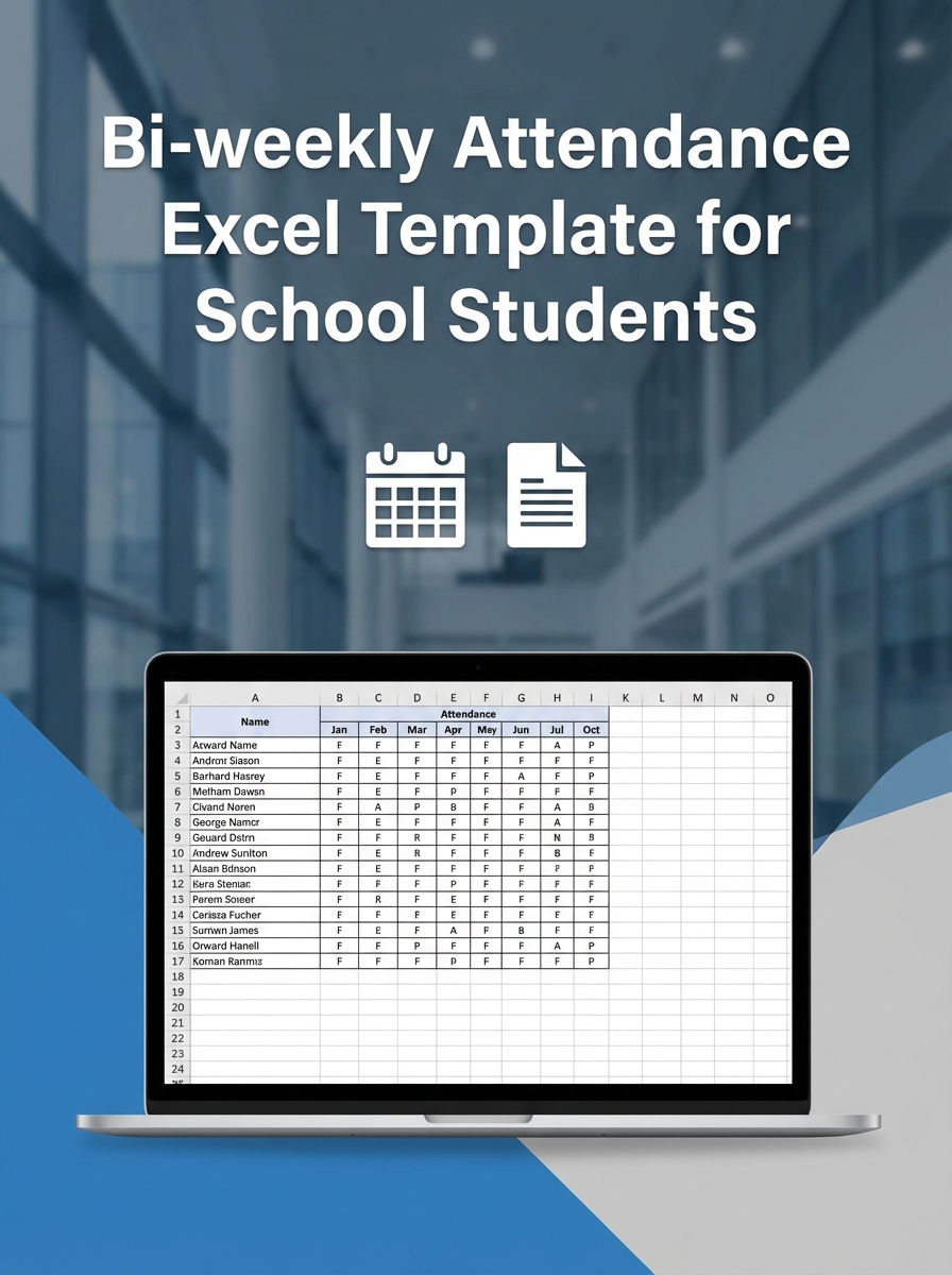 Bi-weekly Attendance Excel Template for School Students