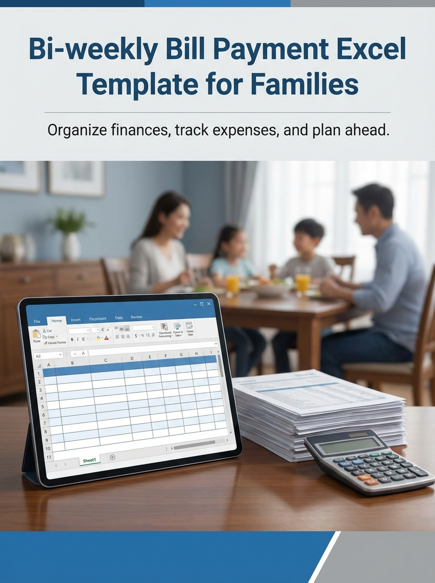 Bi-weekly Bill Payment Excel Template for Families