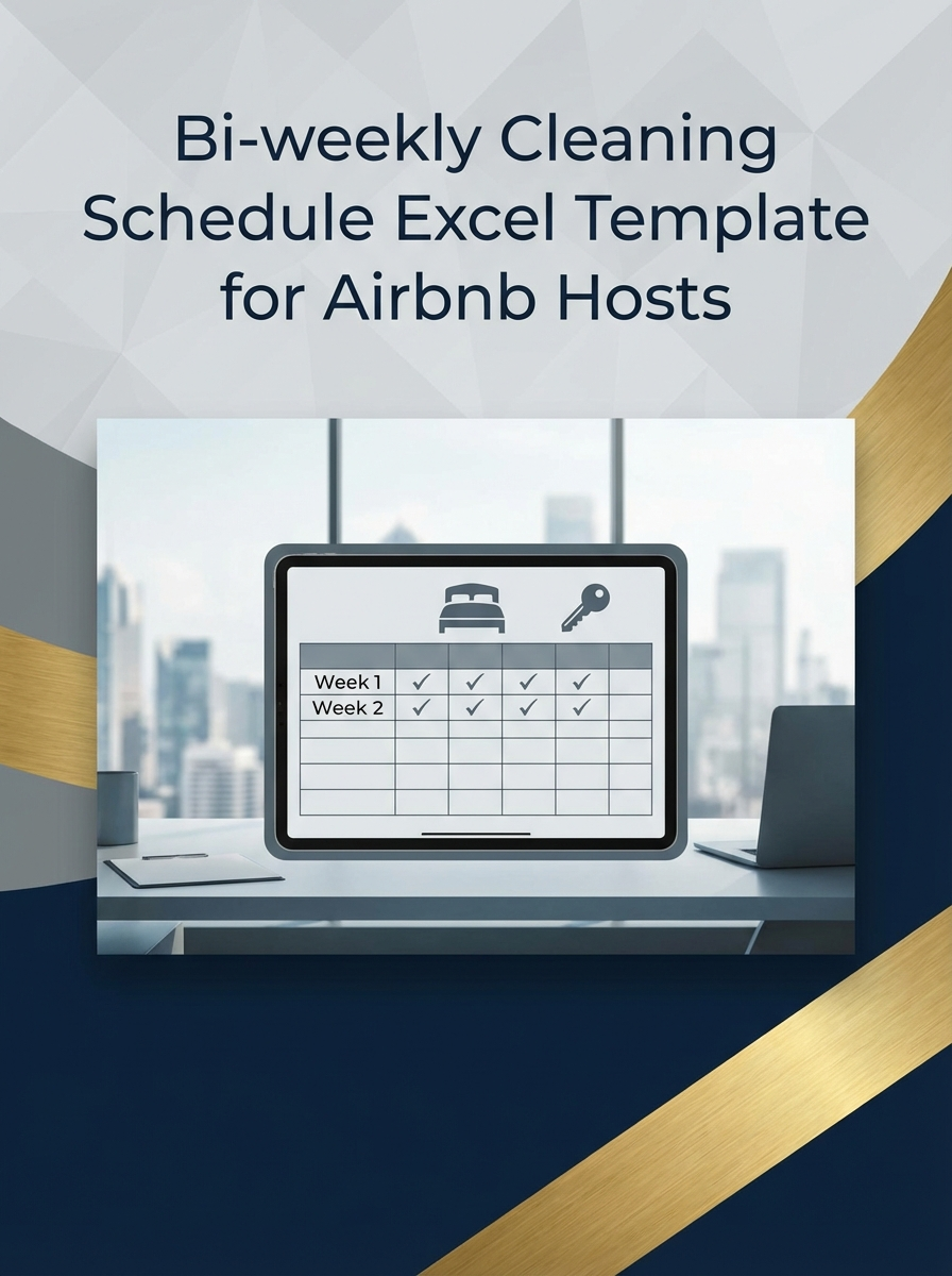 Bi-weekly Cleaning Schedule Excel Template for Airbnb Hosts