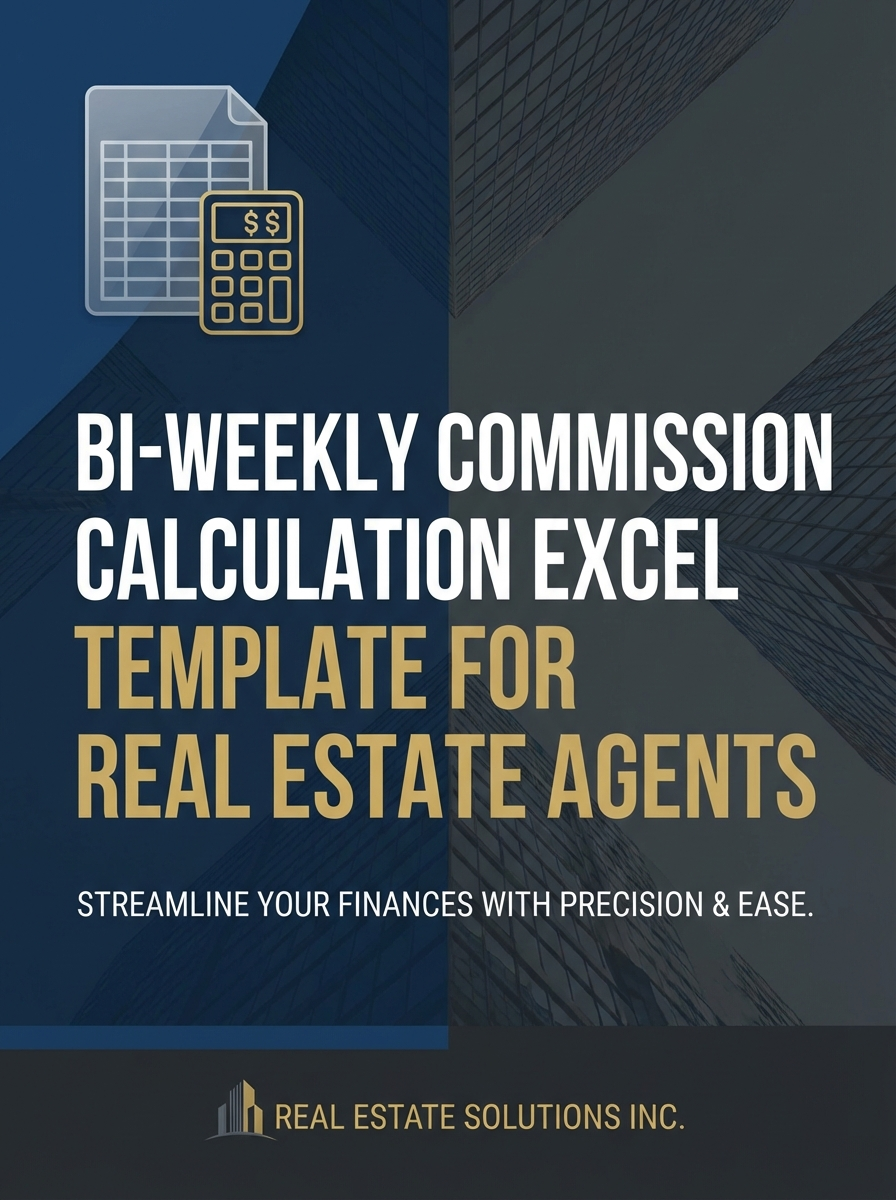 Bi-weekly Commission Calculation Excel Template for Real Estate Agents