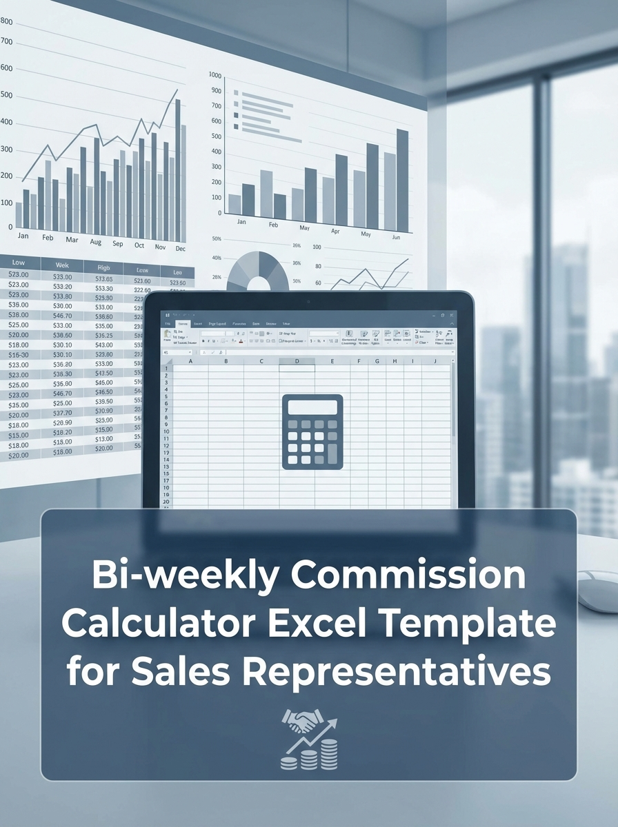 Bi-weekly Commission Calculator Excel Template for Sales Representatives