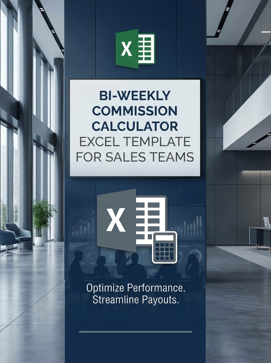 Bi-weekly Commission Calculator Excel Template for Sales Teams