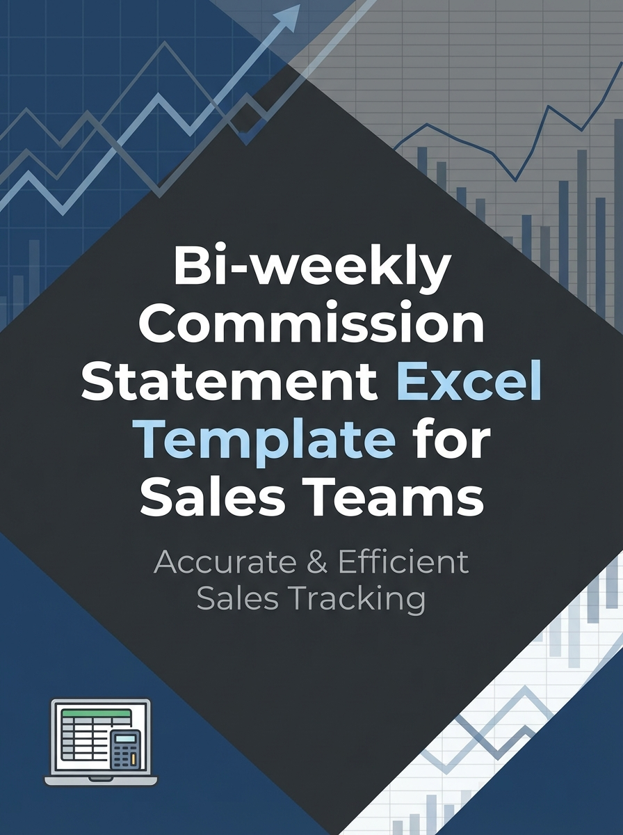 Bi-weekly Commission Statement Excel Template for Sales Teams