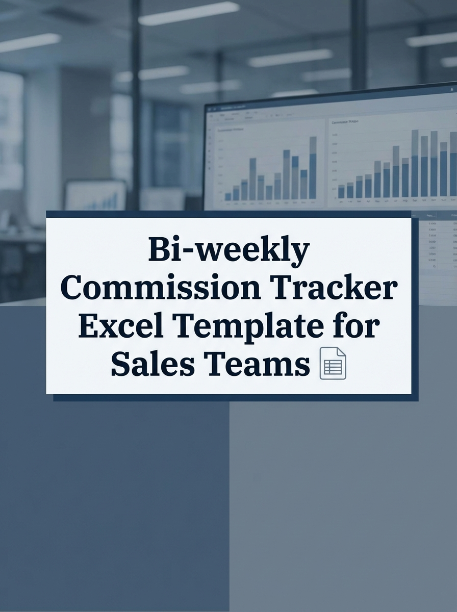 Bi-weekly Commission Tracker Excel Template for Sales Teams