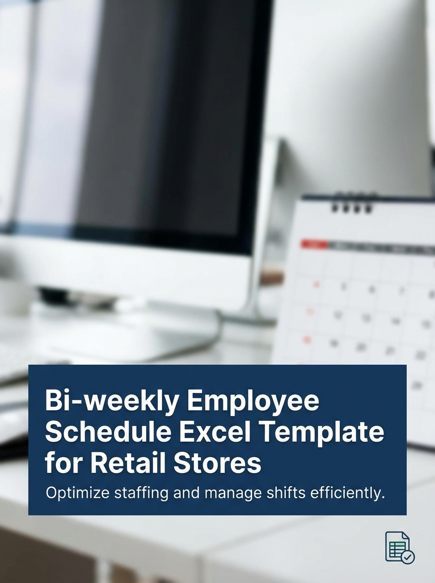 Bi-weekly Employee Schedule Excel Template for Retail Stores