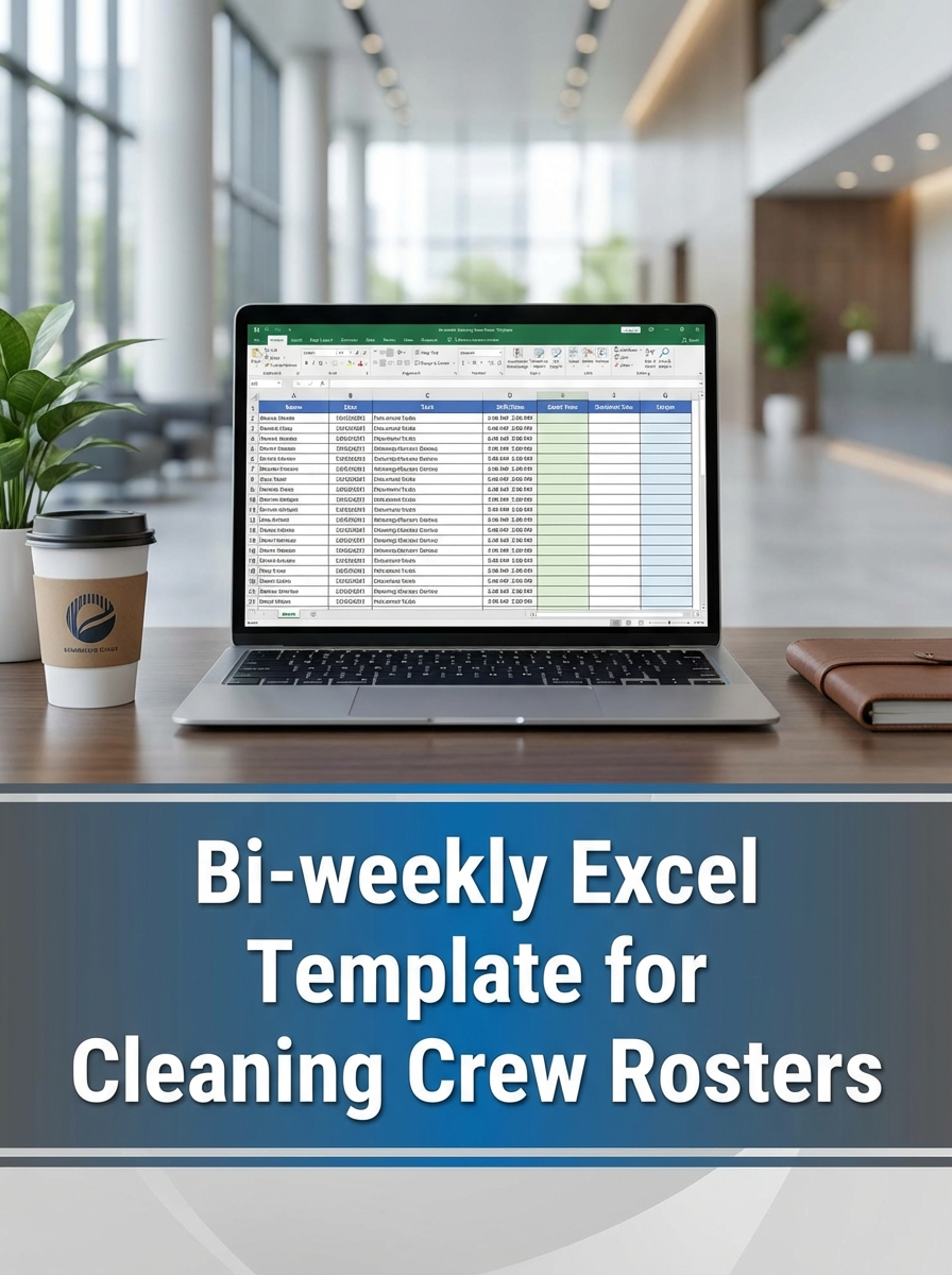 Bi-weekly Excel Template for Cleaning Crew Rosters