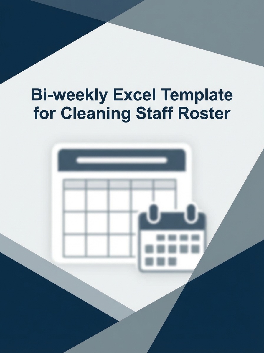 Bi-weekly Excel Template for Cleaning Staff Roster
