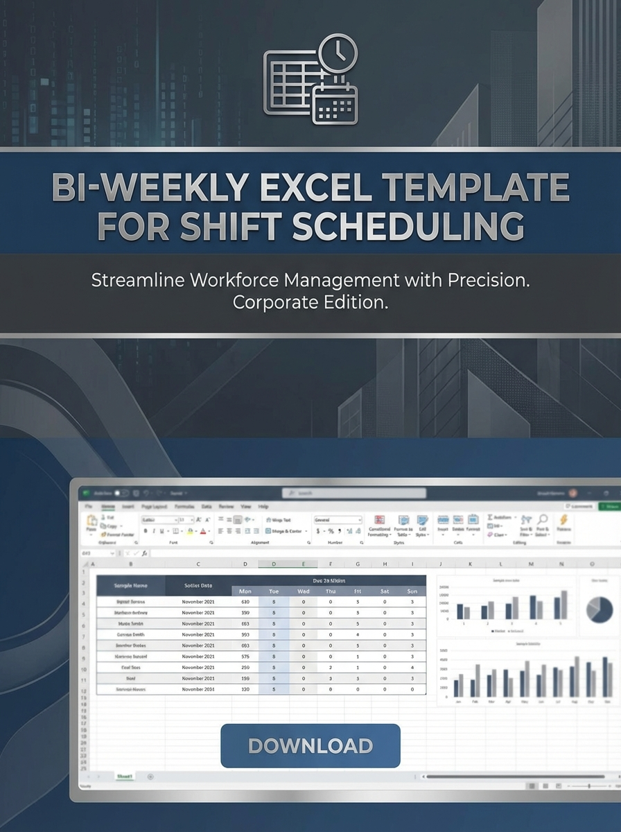 Bi-weekly Excel Template for Shift Scheduling
