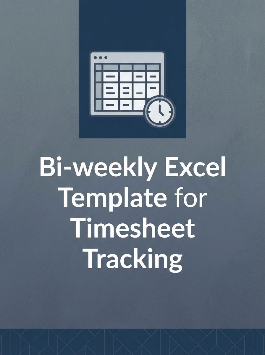 Bi-weekly Excel Template for Timesheet Tracking