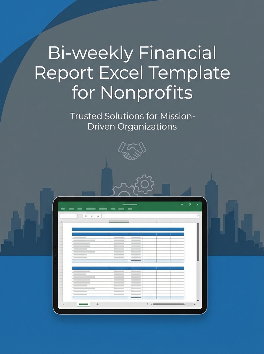 Bi-weekly Financial Report Excel Template for Nonprofits