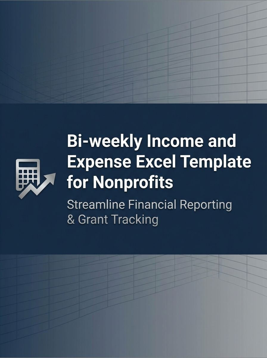 Bi-weekly Income and Expense Excel Template for Nonprofits