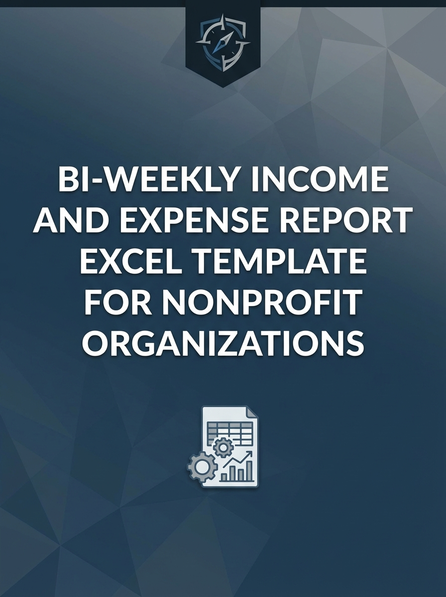 Bi-weekly Income and Expense Report Excel Template for Nonprofit Organizations