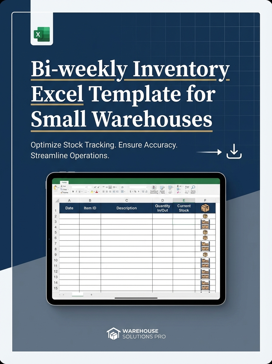 Bi-weekly Inventory Excel Template for Small Warehouses