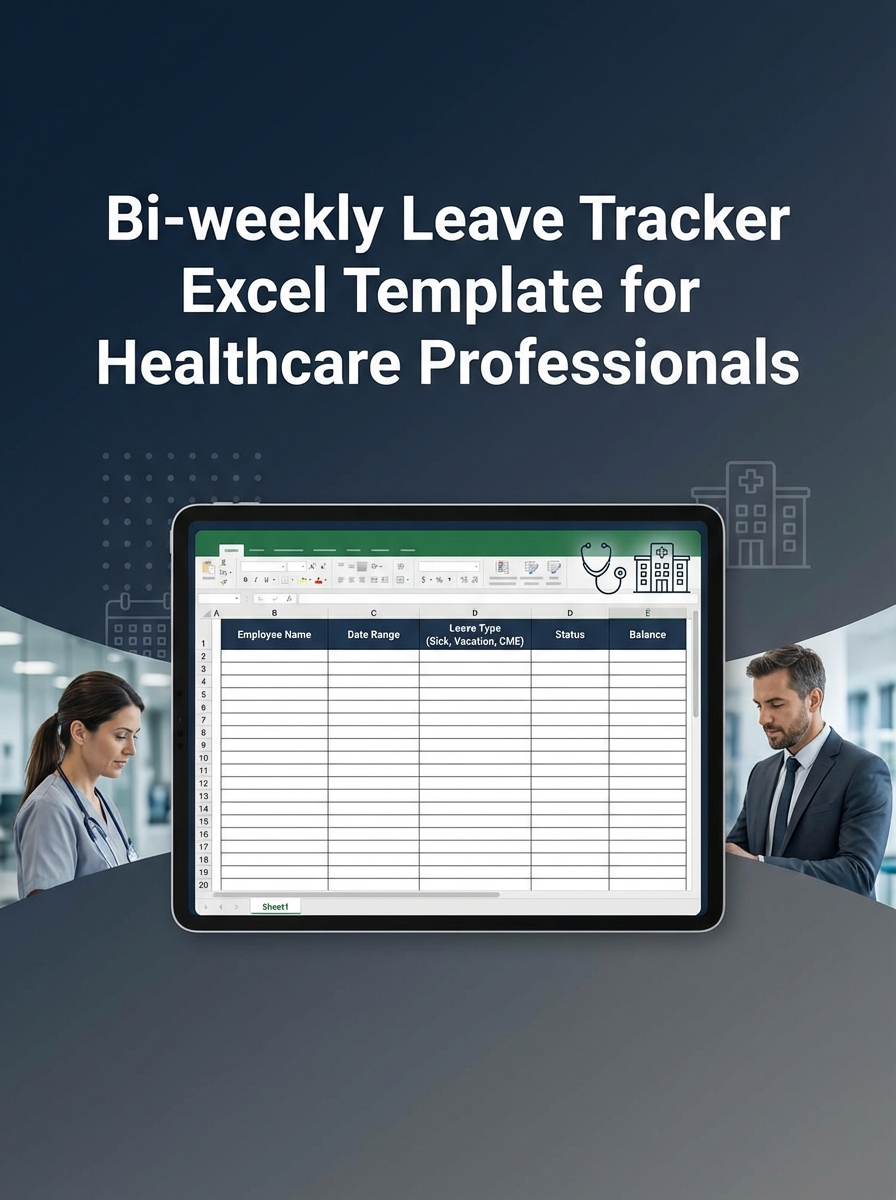 Bi-weekly Leave Tracker Excel Template for Healthcare Professionals