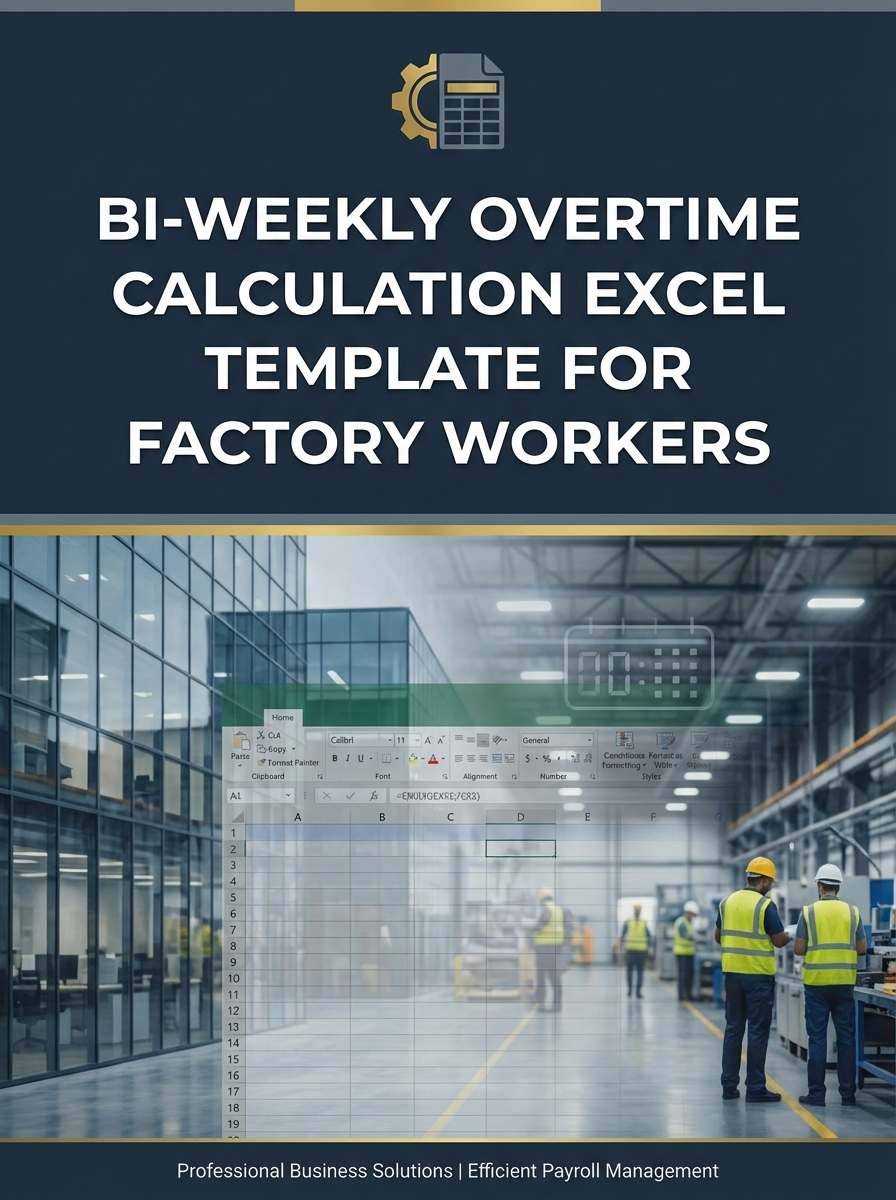 Bi-weekly Overtime Calculation Excel Template for Factory Workers