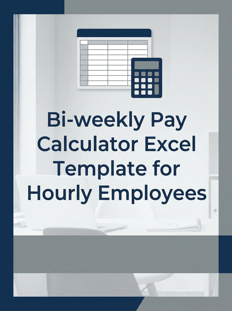 Bi-weekly Pay Calculator Excel Template for Hourly Employees