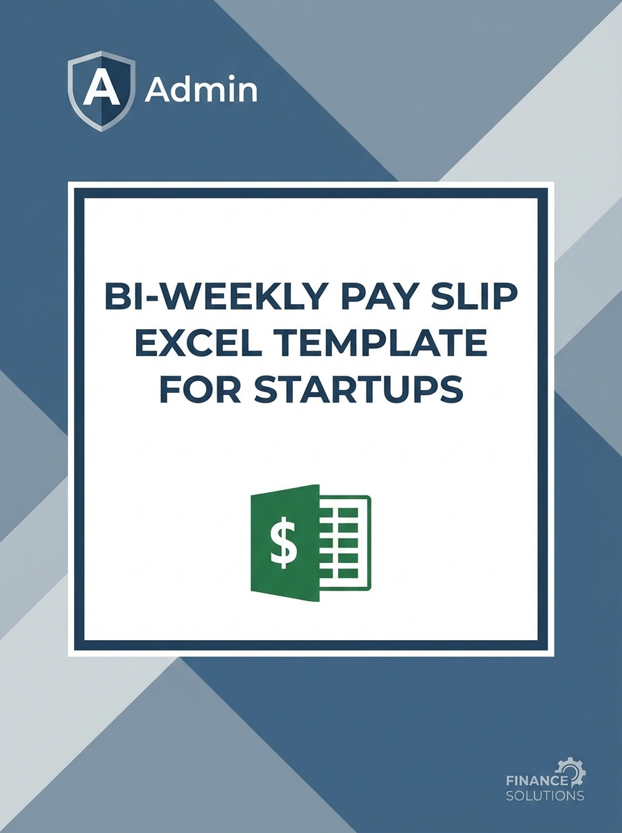 Bi-weekly Pay Slip Excel Template for Startups