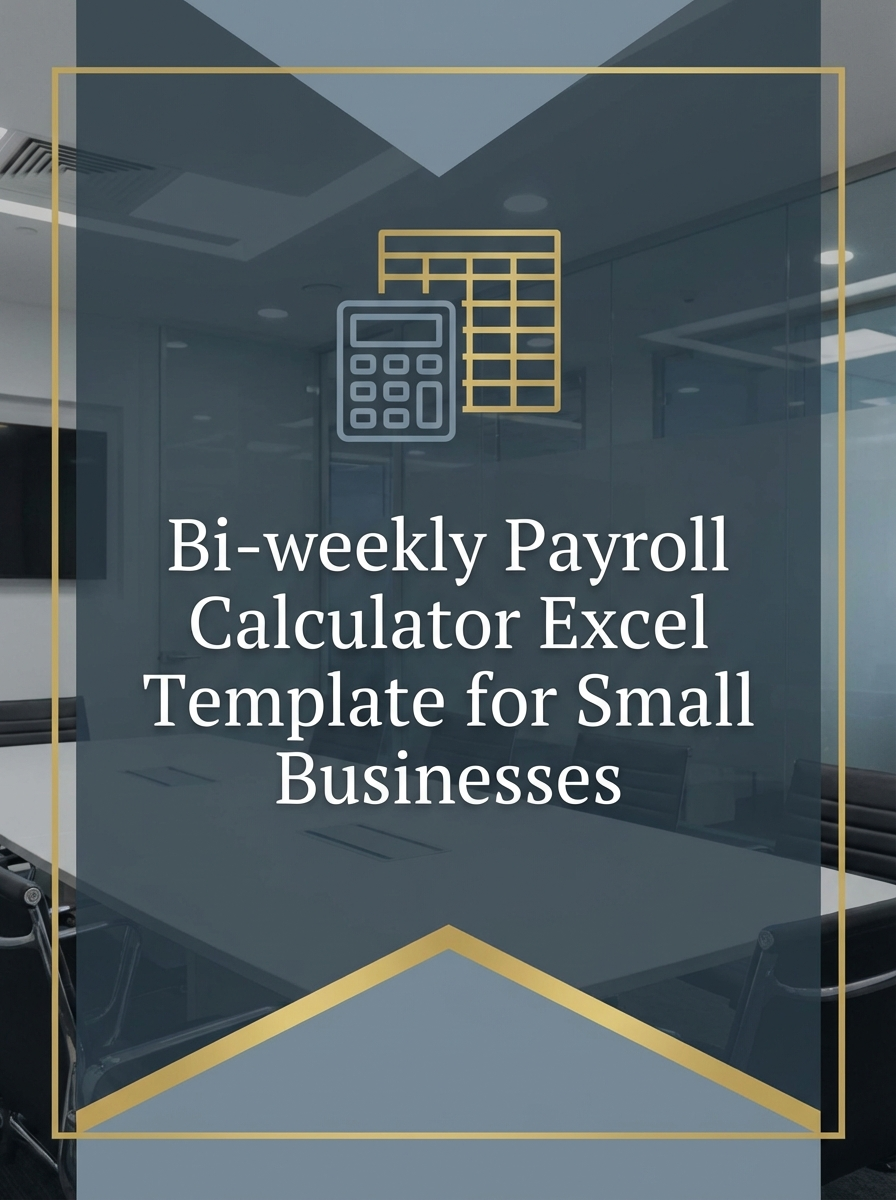 Bi-weekly Payroll Calculator Excel Template for Small Businesses