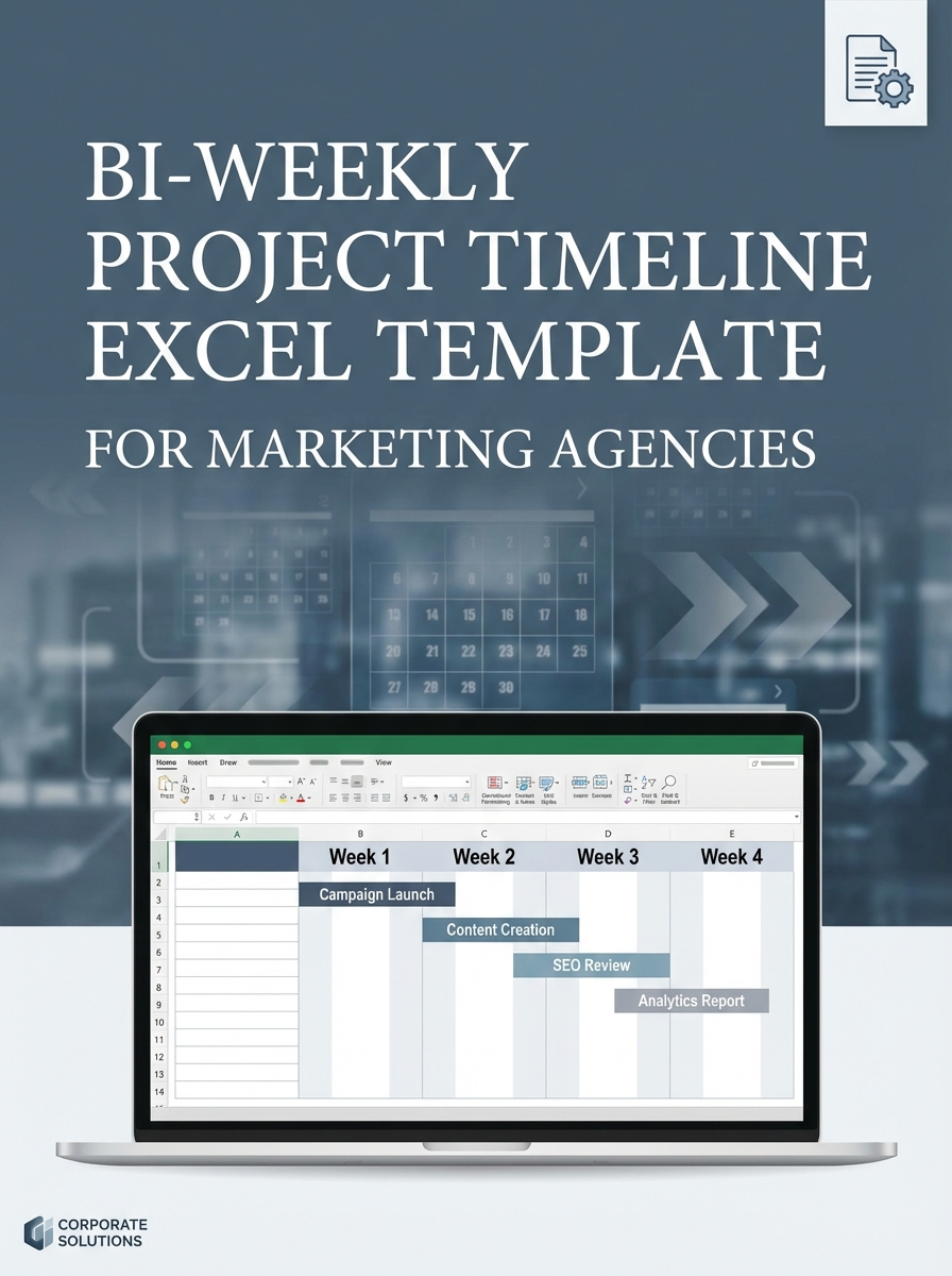 Bi-weekly Project Timeline Excel Template for Marketing Agencies