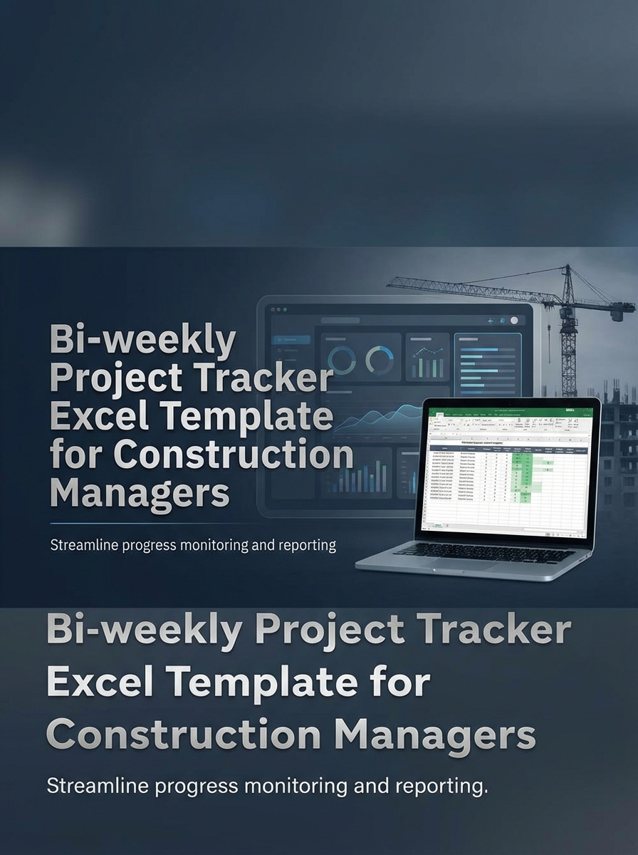 Bi-weekly Project Tracker Excel Template for Construction Managers