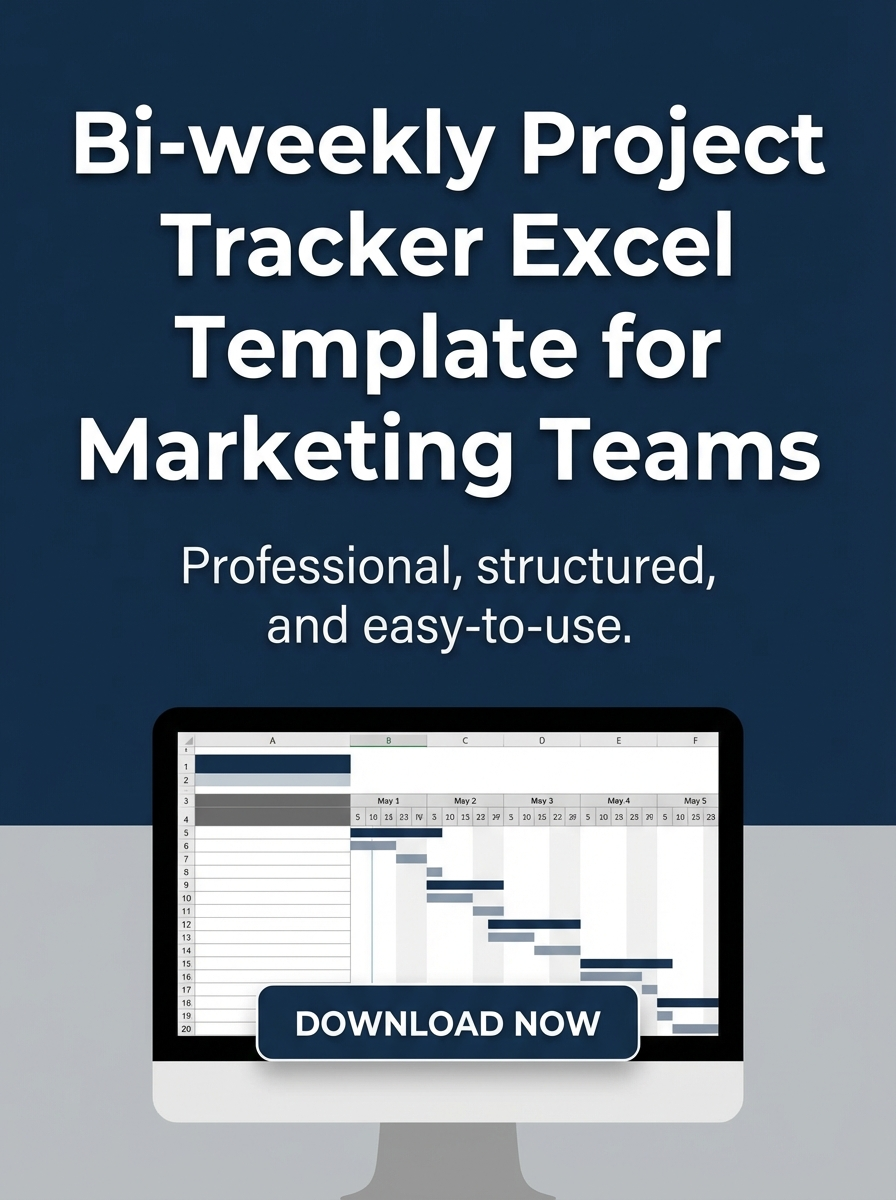Bi-weekly Project Tracker Excel Template for Marketing Teams
