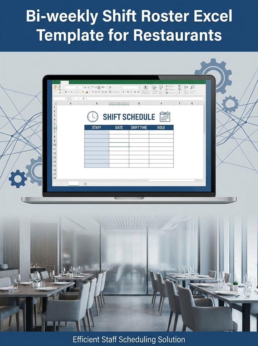 Bi-weekly Shift Roster Excel Template for Restaurants