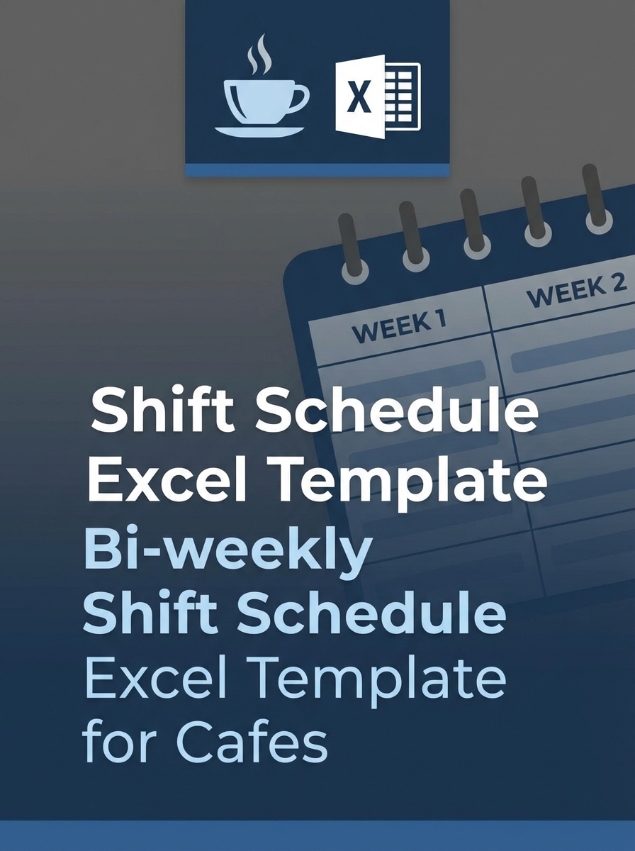 Bi-weekly Shift Schedule Excel Template for Cafes