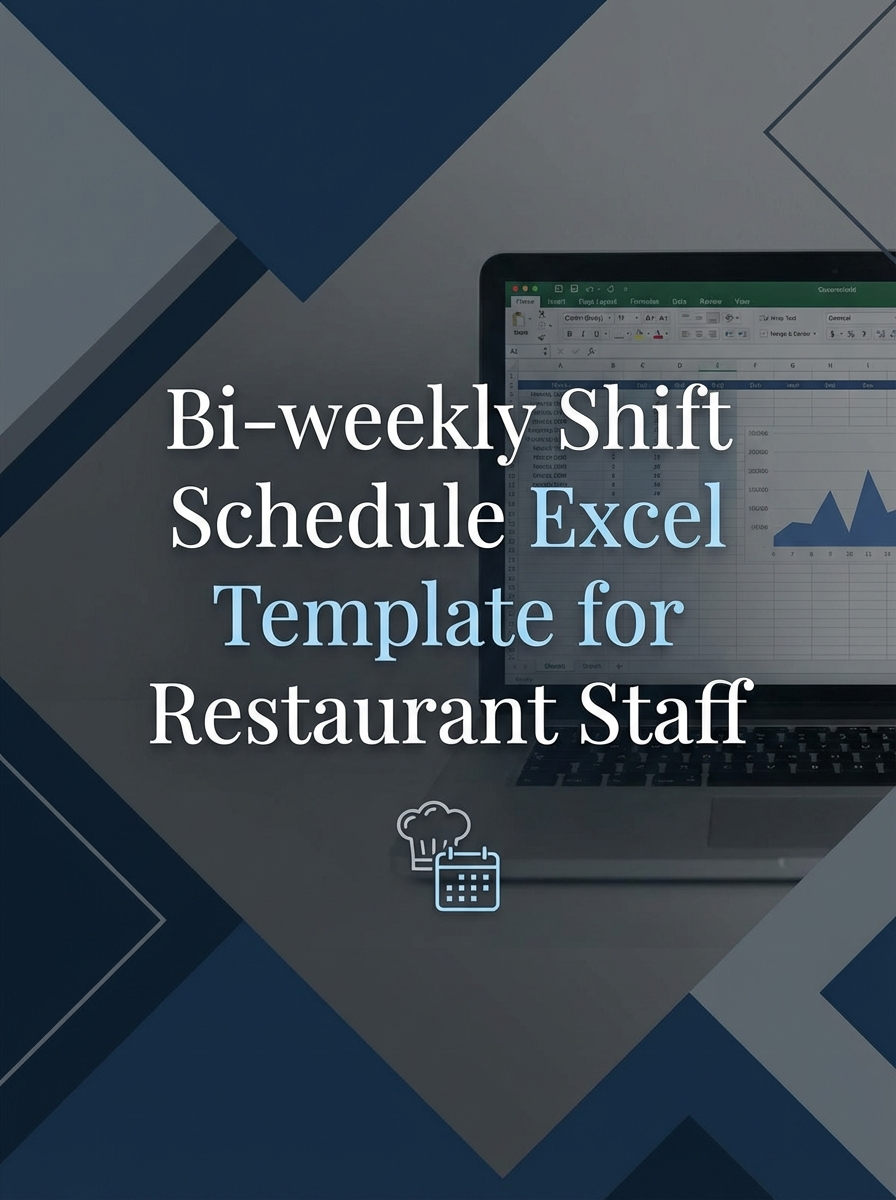 Bi-weekly Shift Schedule Excel Template for Restaurant Staff