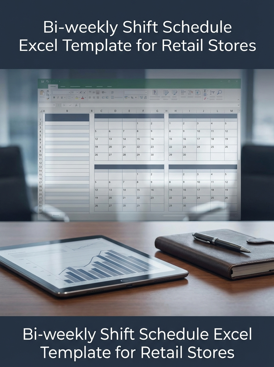 Bi-weekly Shift Schedule Excel Template for Retail Stores