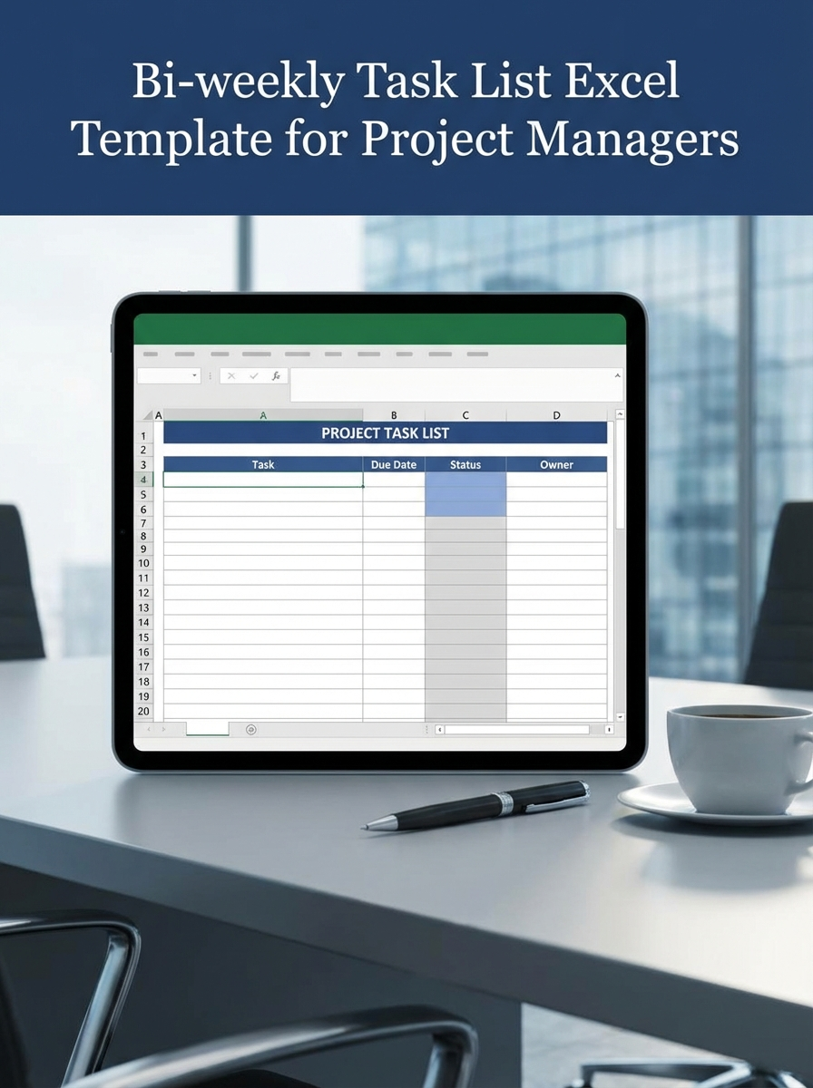 Bi-weekly Task List Excel Template for Project Managers