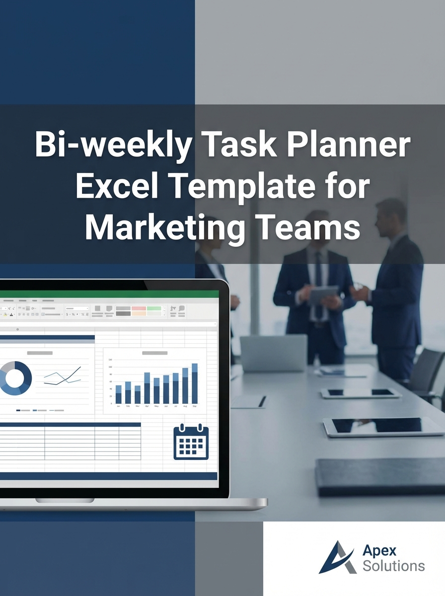 Bi-weekly Task Planner Excel Template for Marketing Teams