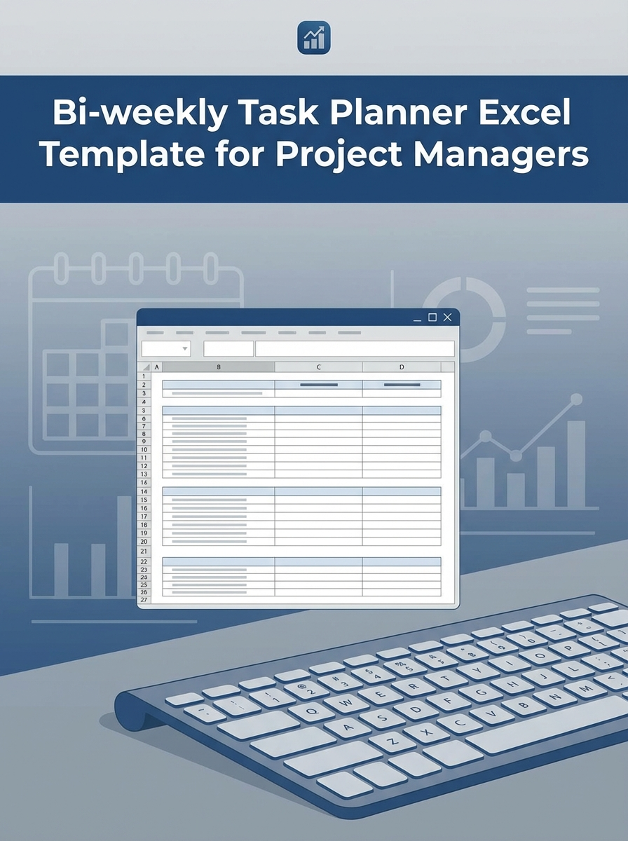 Bi-weekly Task Planner Excel Template for Project Managers